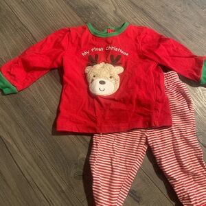 Festive Red Reindeer Kids Pajamas